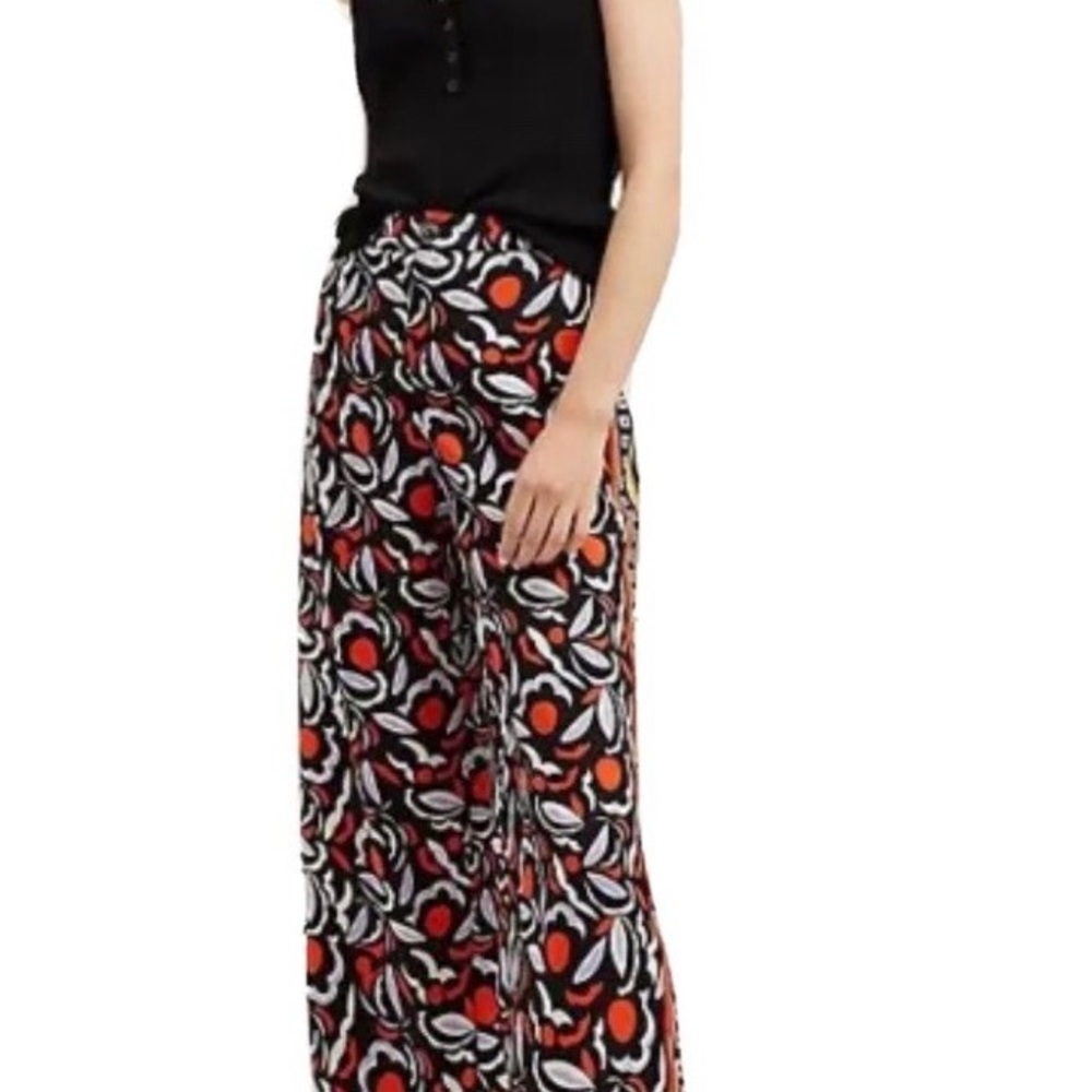 by Anthropologie Breezy Floral Patterned Straight Pants-  Size 2